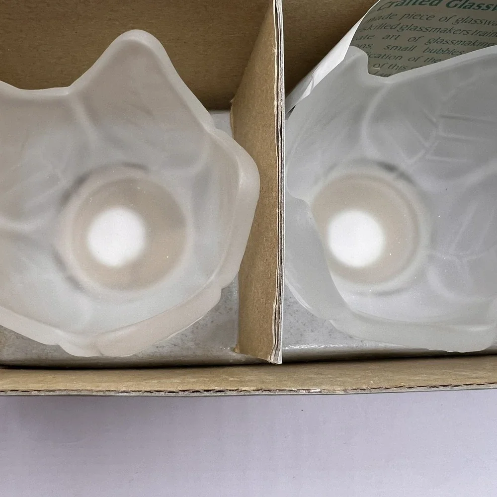 NEW PartyLite Frosted Lotus Blossom Trio Votive/Tealight Candle Holder P0290 Box - Picture 4 of 8